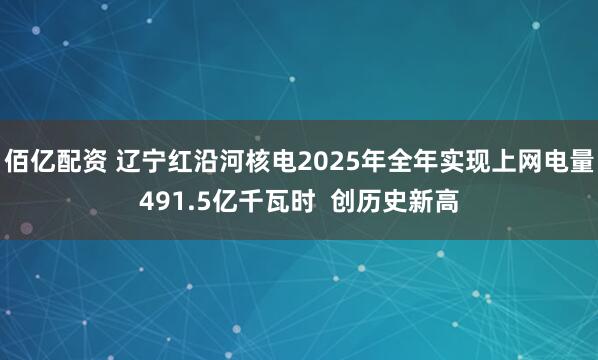佰亿配资 辽宁红沿河核电2025年全年实现上网电量491.5亿千瓦时  创历史新高